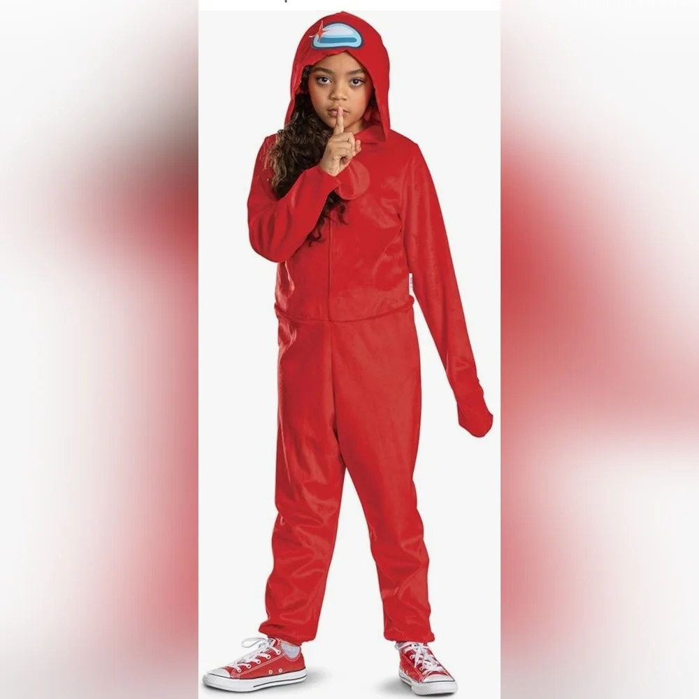 New Minecraft Among Us Red Imposter Costume